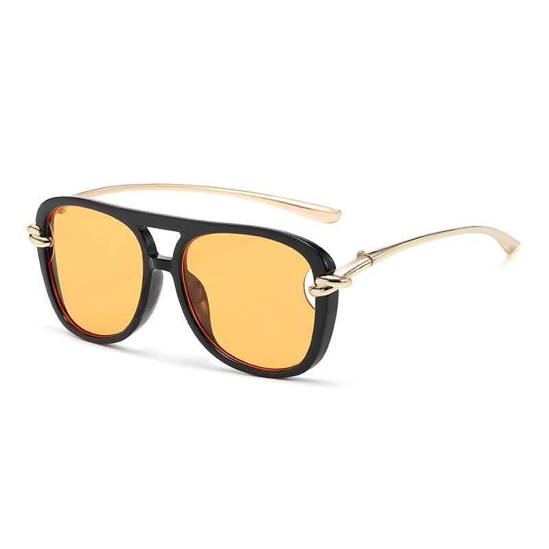 Simple Series Retro Solid Color Twist Sunglasses