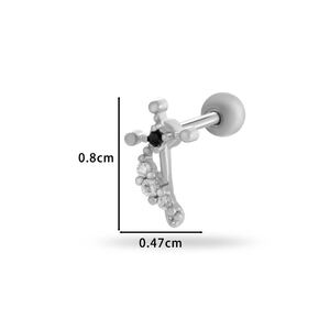Simple Series Herz-Schleifen-Stern-Ohrringe in Kupfer-Gold-Farbe mit Zirkonia für Damen – Piercing-Ohrringe für Damen h5 Bild2