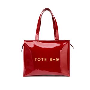 Office Style Letter Pattern Pvc Women's Tote Bag h5