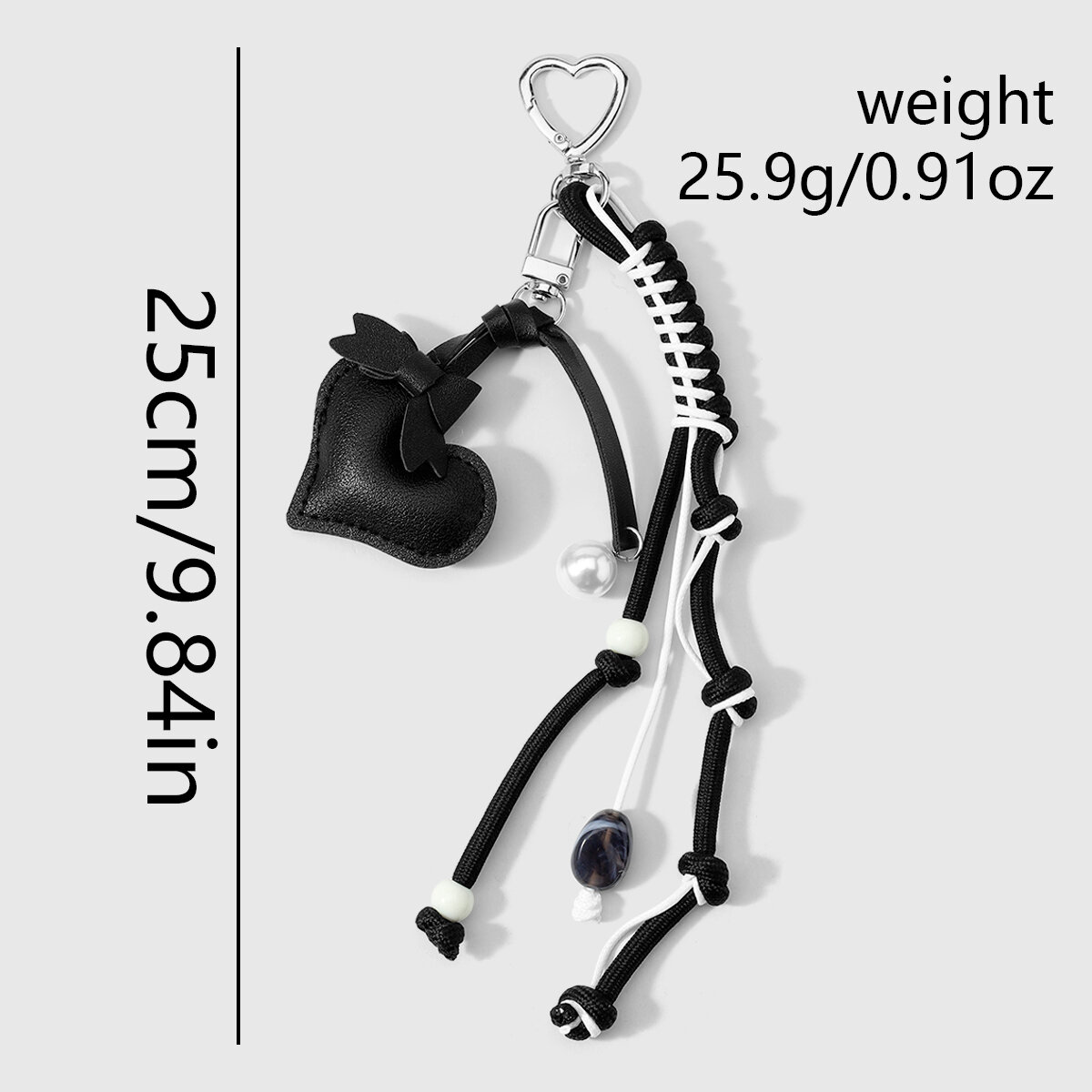 Simple Series Daily Heart Bow Knot Twist Alloy Damen-Taschenanhänger Bild2