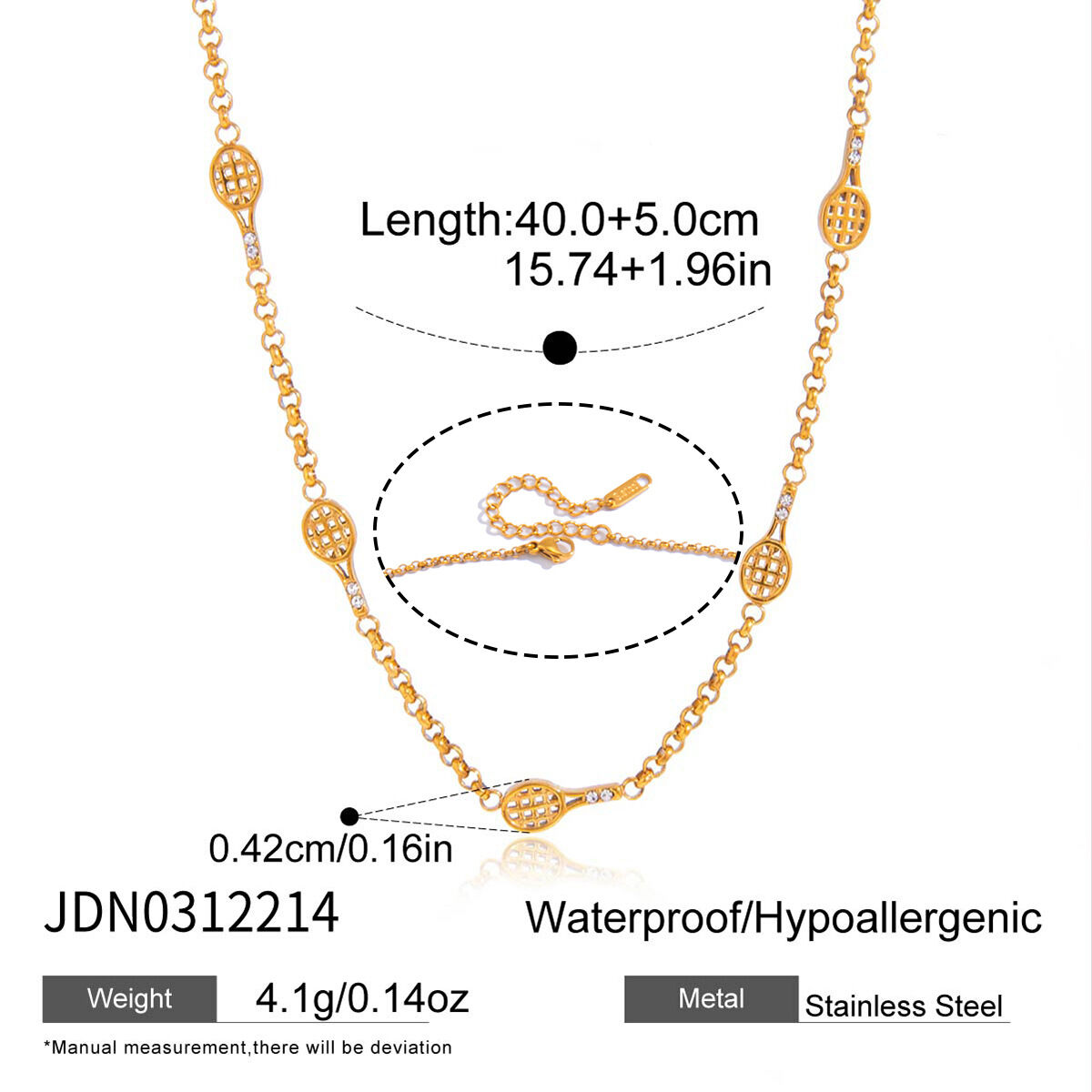 Romantic Elegant Irregular Shape Stainless Steel Waterproof Gold Color Women's Jewelry Sets