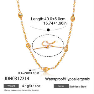 Romantic Elegant Irregular Shape Stainless Steel Waterproof Gold Color Women's Jewelry Sets h5