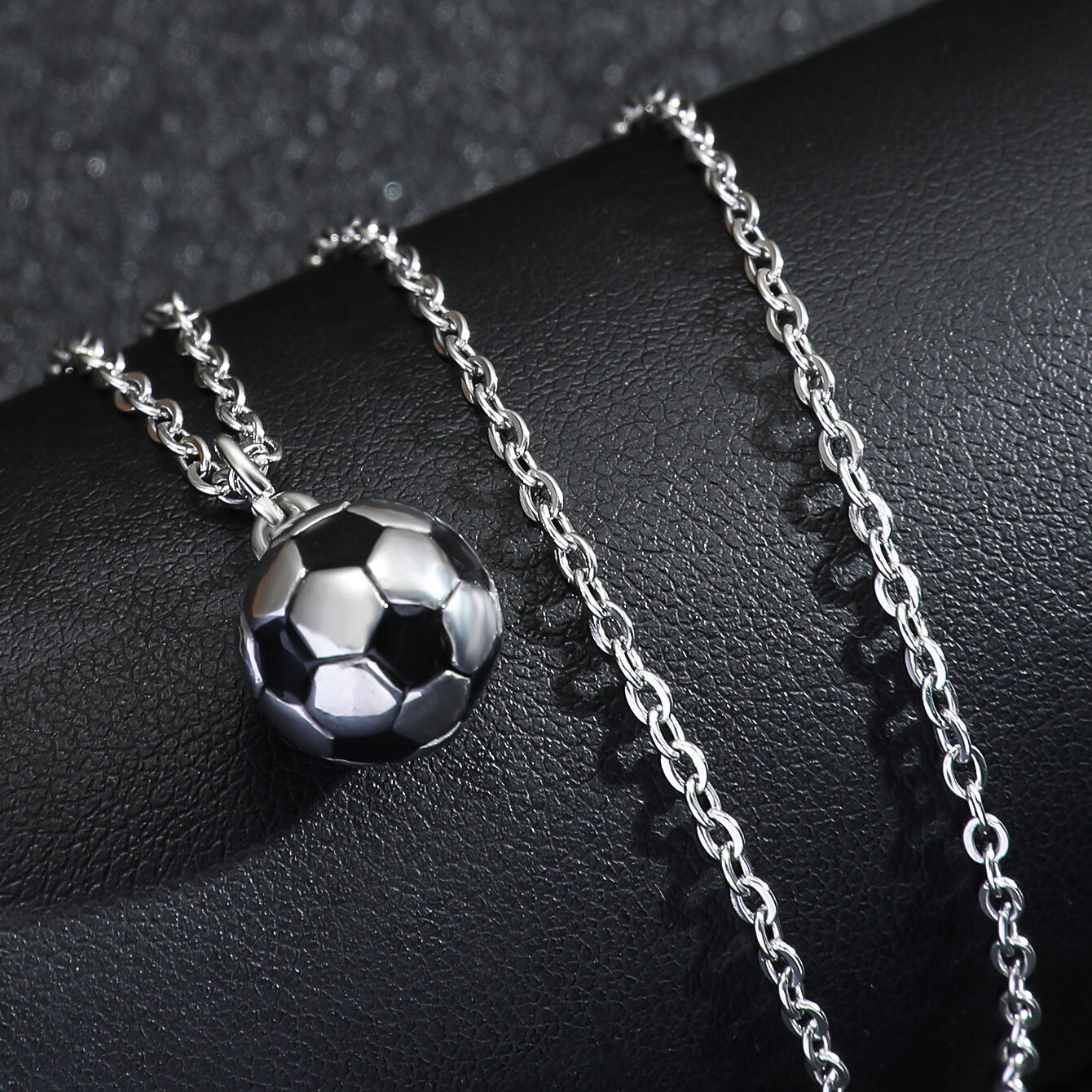 Simple Series Daily Football Stainless Steel Unisex Men's Necklaces