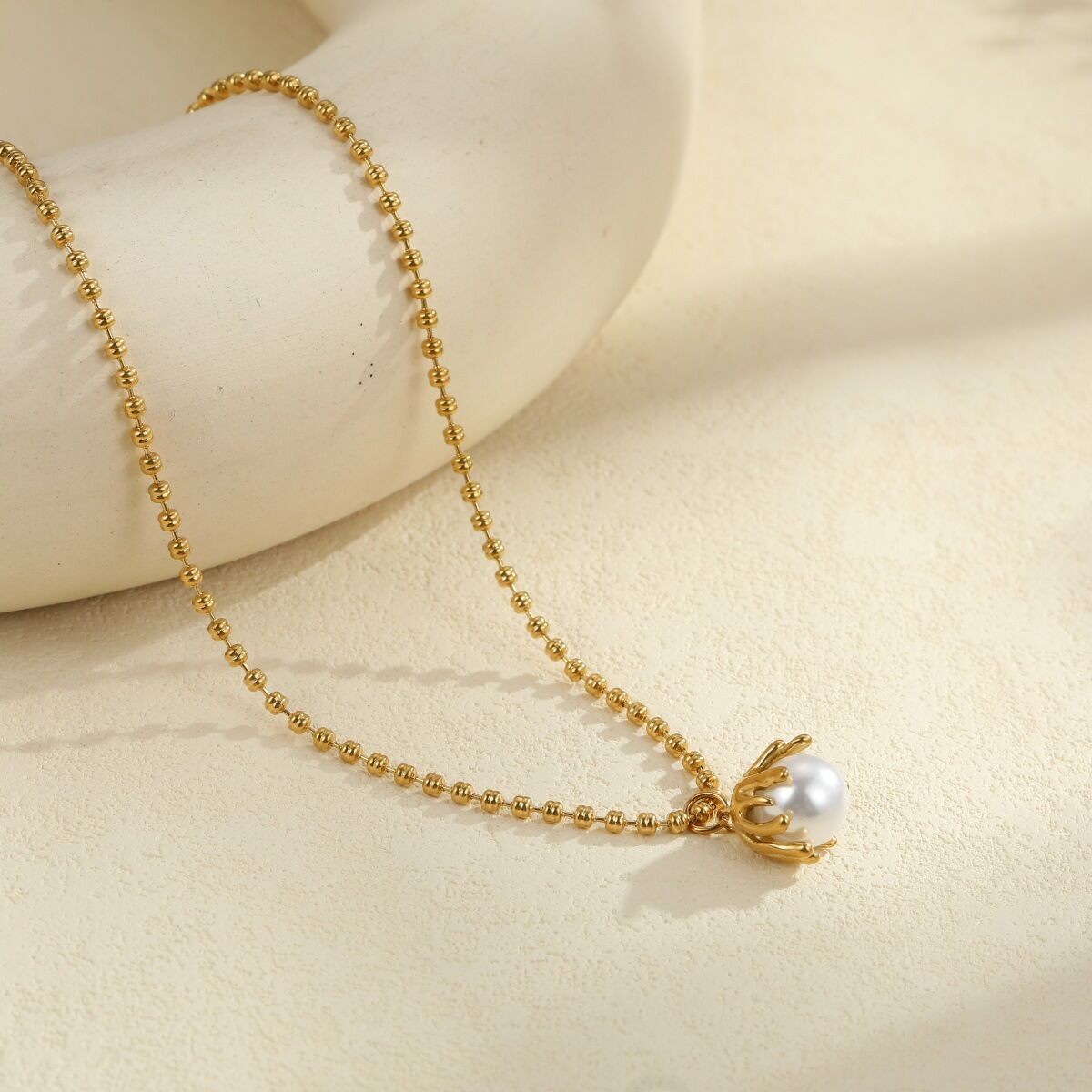 Simple Series Daily Chain Stainless Steel Waterproof   Gold Color  Women's Chain Necklaces h5 Picture4