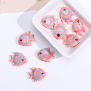 1 Piece Cute Fish Ceramics Jewelry Beads h5 Picture3
