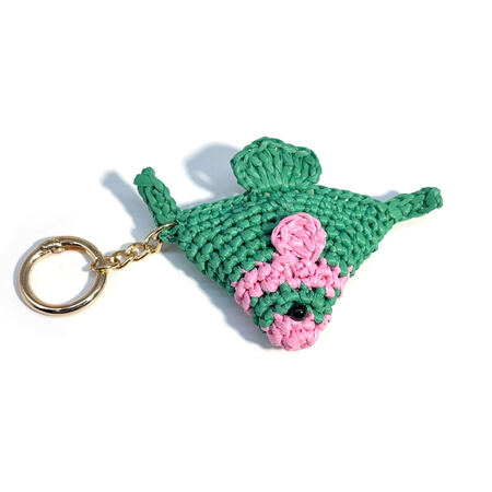 Simple Series Vacation Oceanic Style Fish Raffia Women's Bag Charms Keychain 2