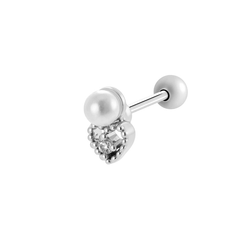 Simple Series Herz-Schmetterlings-Ohrringe in Kupfer-Gold-Farbe mit Zirkonia für Damen 