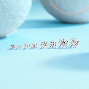 Refined Minimalist Circle S925 Moissanite Women's Moissanite Earrings h5 Picture3