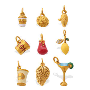 Simple DIY Cut Fruit Strawberry Stainless Steel Waterproof Gold Color Women's Pendants h5 Picture5