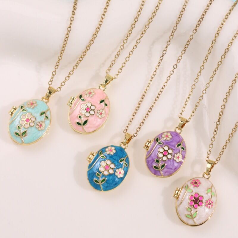 Romantic Series Retro Enamel Flower Alloy Women's Pendant Necklaces Picture3