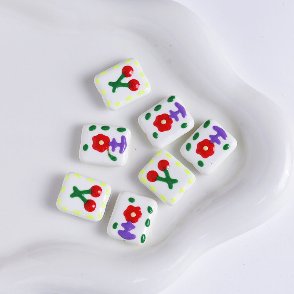 1 Piece Sweet Cherry Ceramics Jewelry Beads Picture2