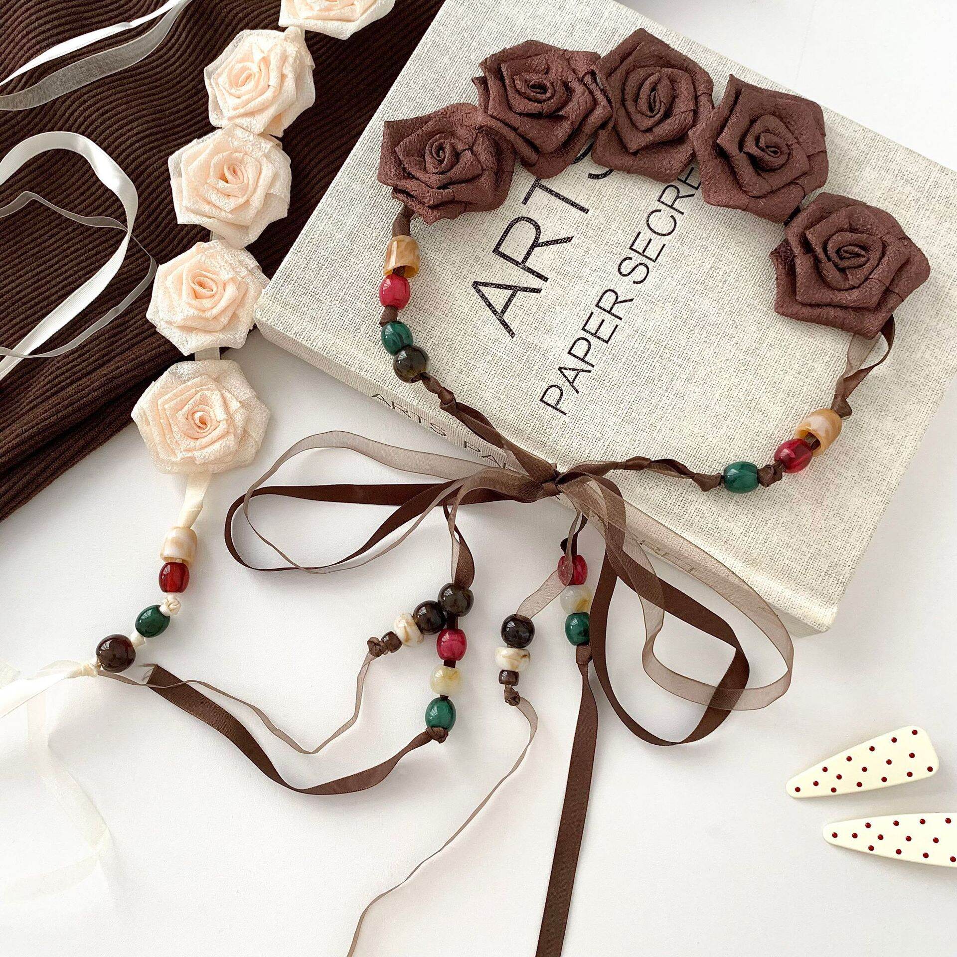 Romantic Series Sweet Rose Polyester Women's Waist Chains h5 Picture3