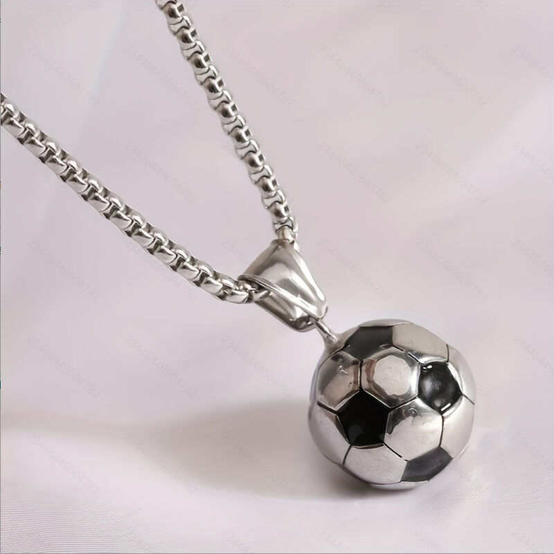 Simple Series Daily Football Titanium Steel Unisex Pendant Necklaces