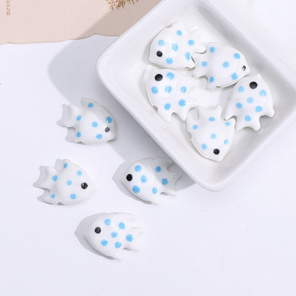 1 Piece Cute Fish Ceramics Jewelry Beads