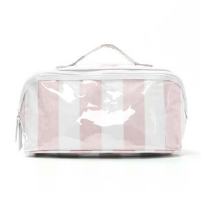 Casual Stripe Pattern Mixed Color Pvc Women's Makeup Bags h5
