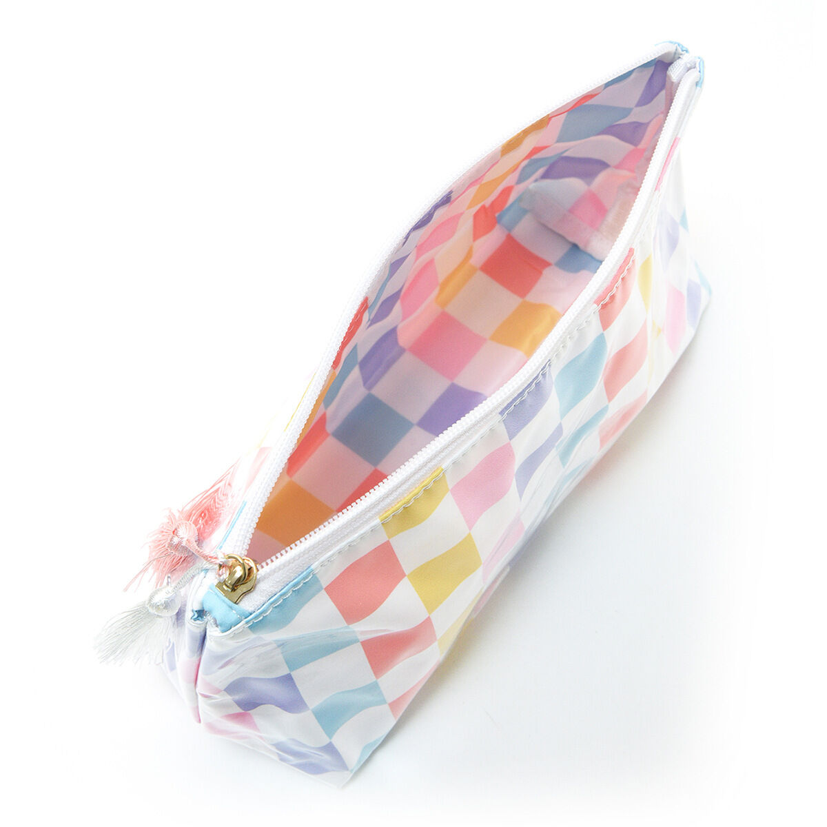 Causal Stripe Pattern Mixed Color Pvc Women's Makeup Bags h5 Picture3