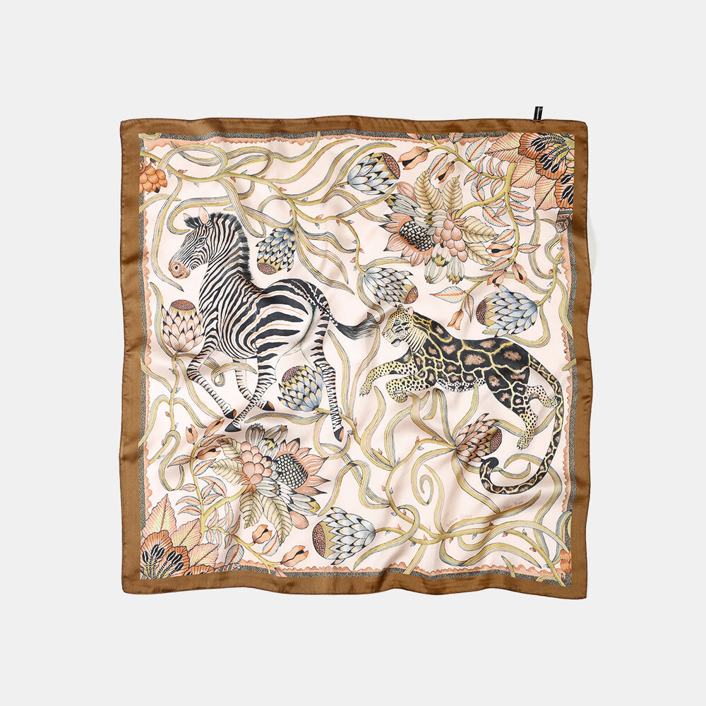 Luxurious Series Retro Flower Animal Mixed Color Plant Women's Summer Scarves