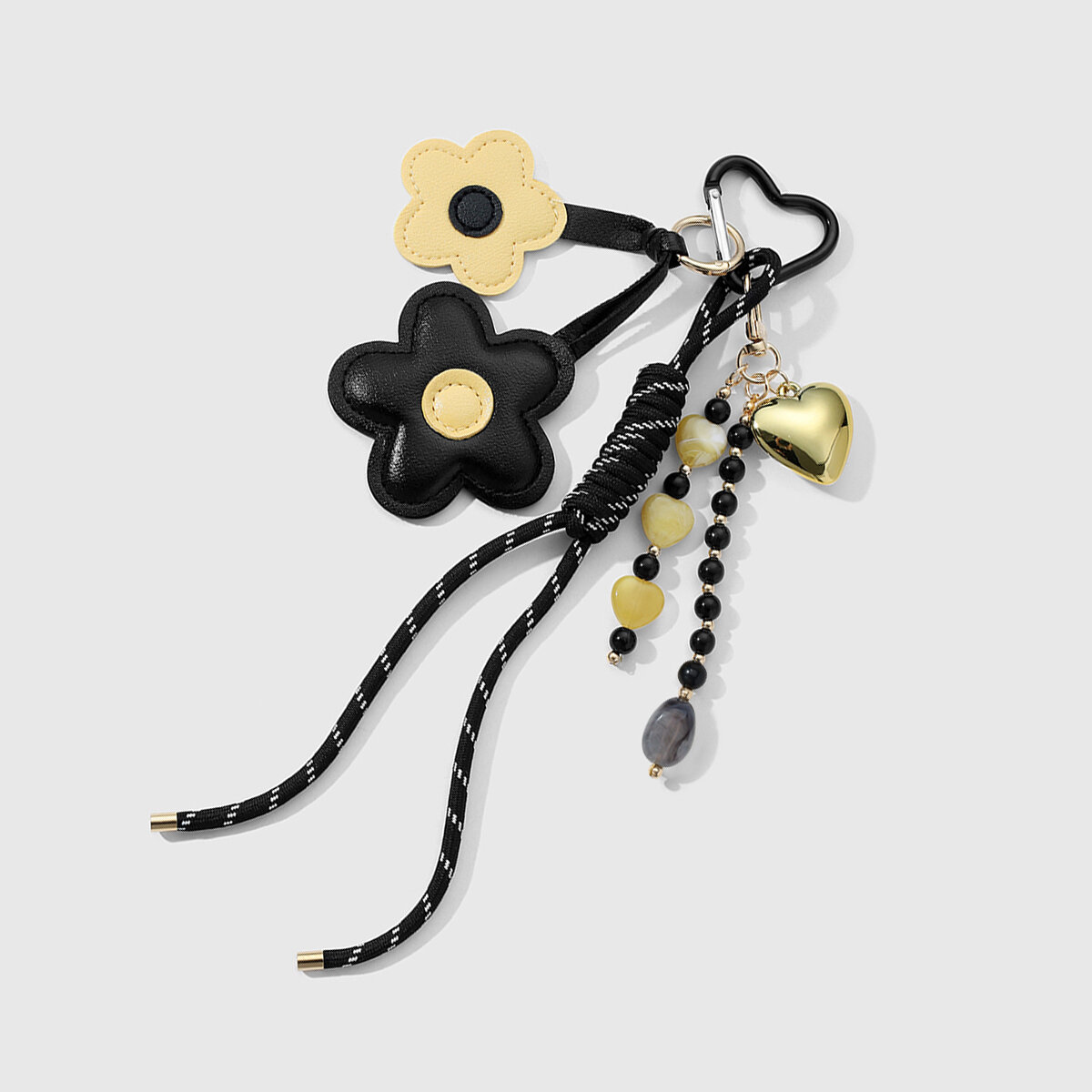 Daily Flower Heart Beads Leather Women's Bag Charms h5 Picture3