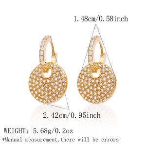 Simple Series Daily Circle Stainless Steel Waterproof Gold Color Women's Hoop Earrings h5