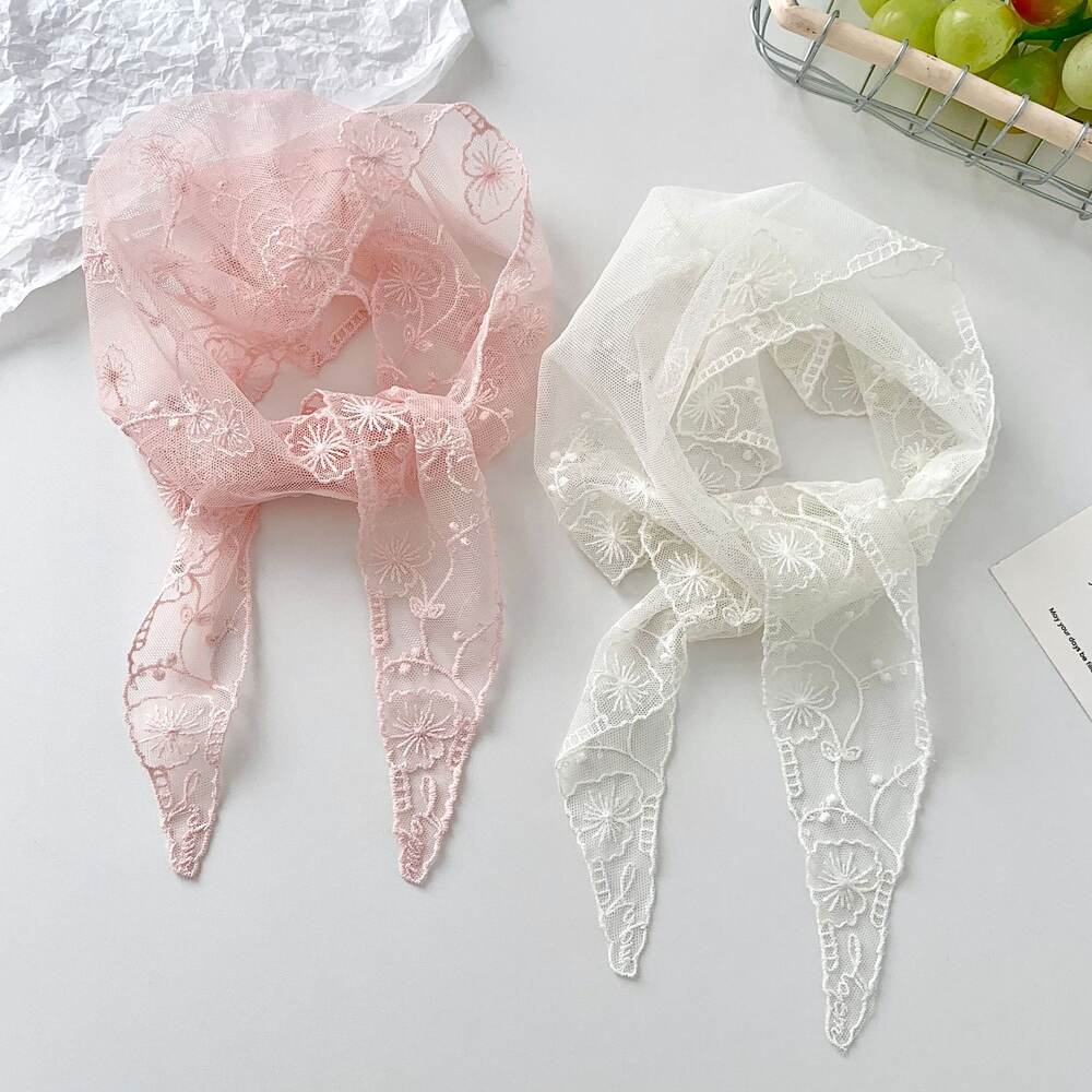 Romantic Series Sweet Flower Lace Women's Summer Scarves h5Picture3