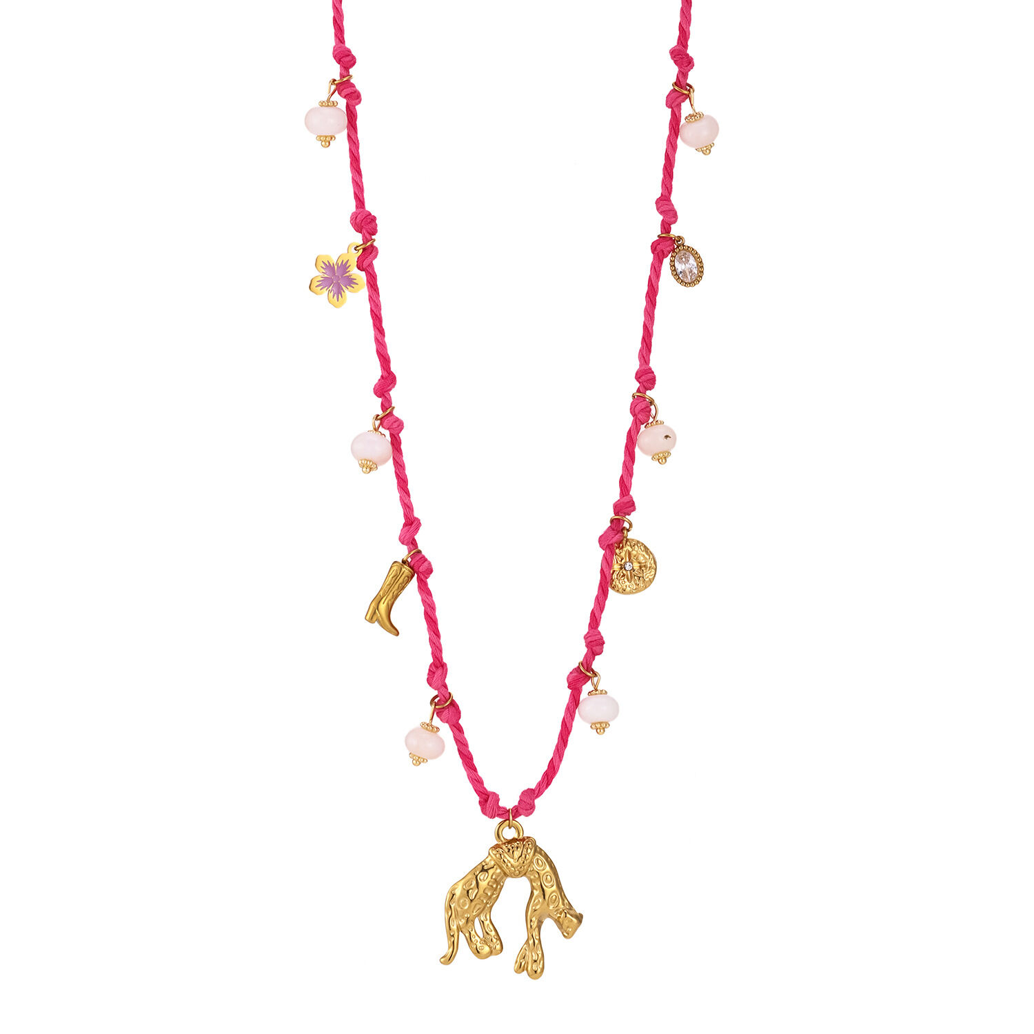 Retro Animal Cross Stainless Steel Waterproof   Gold Color  Women's Braided Necklaces Picture5