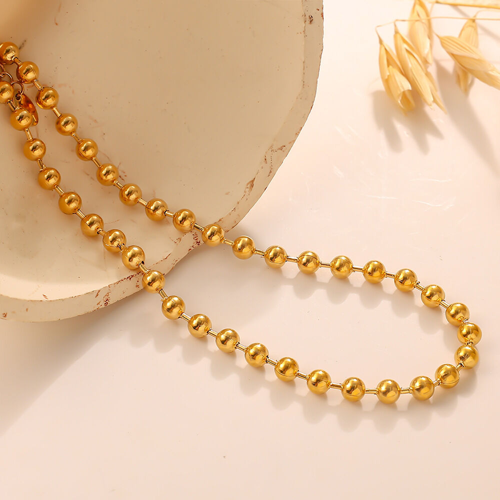 Set di gioielli da donna Simple Series Daily dalla forma irregolare, in acciaio inossidabile impermeabile color oro. 2