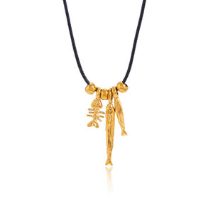 Romantic Series Cute Fish Stainless Steel Waterproof Gold Color Women's Pendant Necklaces h5 Picture5