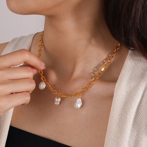 Beads Moon Shape Pearl Women's Pendants h5 Picture4