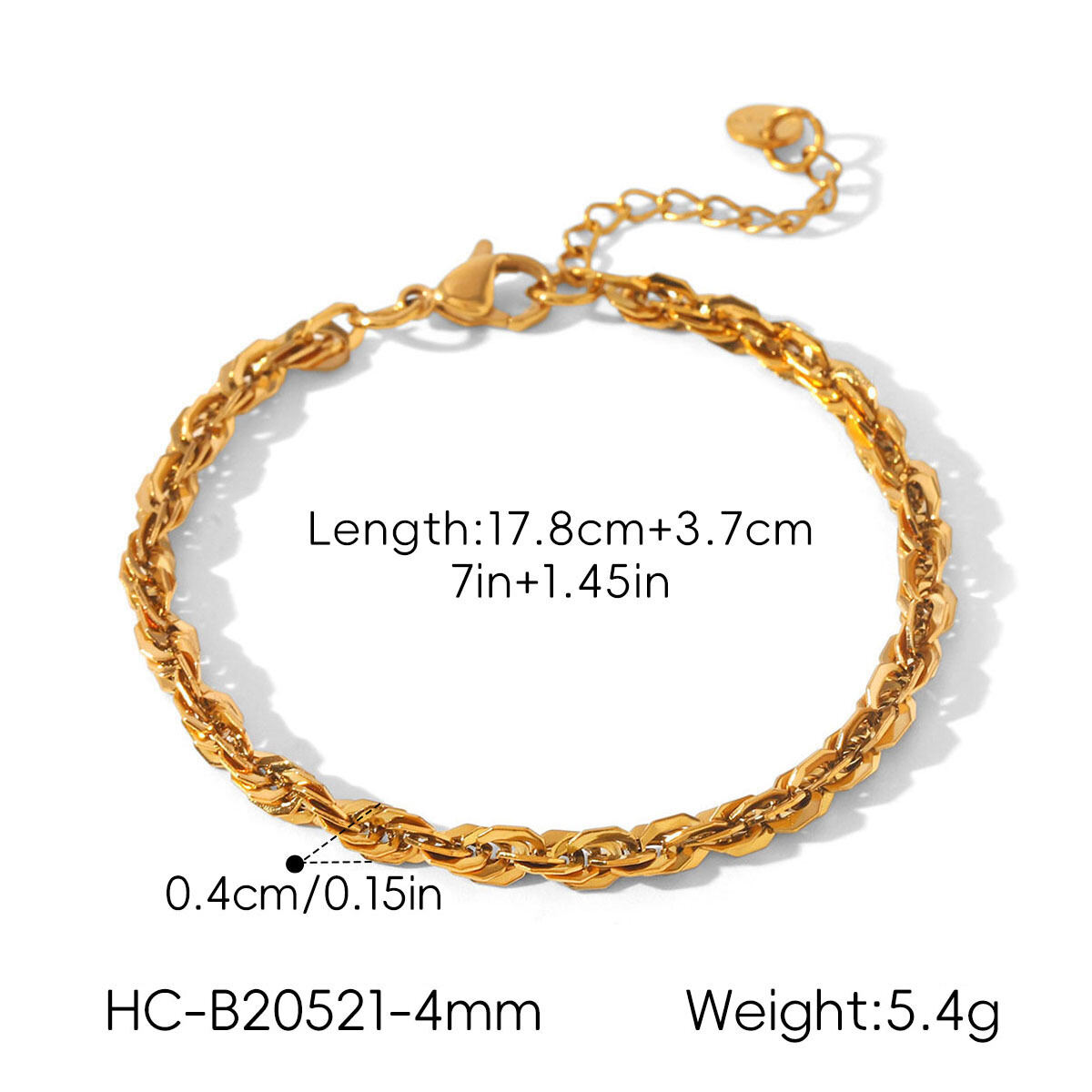 Tägliche Kette aus Edelstahl, wasserdicht, goldfarben, Damenkette h5 Bild2