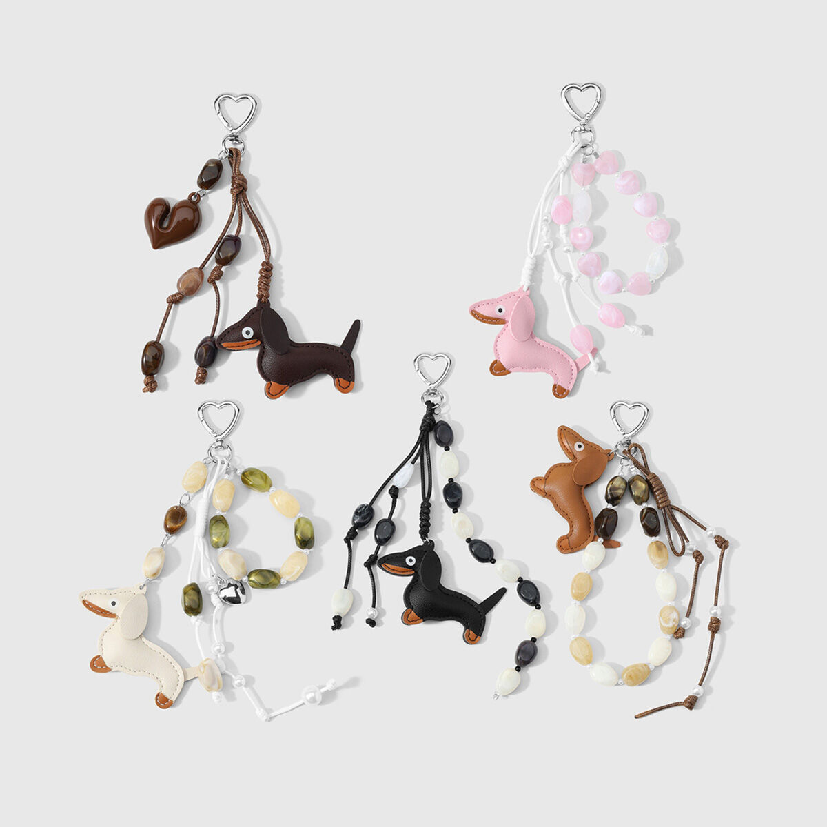 Simple Series Daily Dachshund Beads Alloy Women's Bag Charms