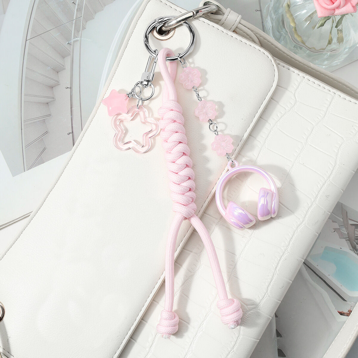 Simple Series Daily Solid Color Twist Star Cloth Women's Bag Charms Picture6