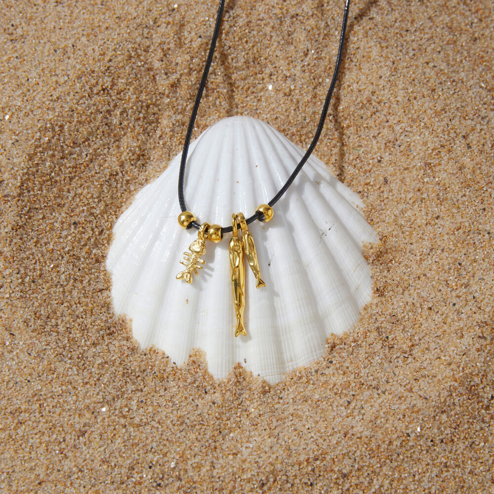 Romantic Series Cute Fish Stainless Steel Waterproof Gold Color Women's Pendant Necklaces h5Picture4