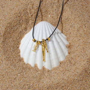 Romantic Series Cute Fish Stainless Steel Waterproof Gold Color Women's Pendant Necklaces h5 Picture4