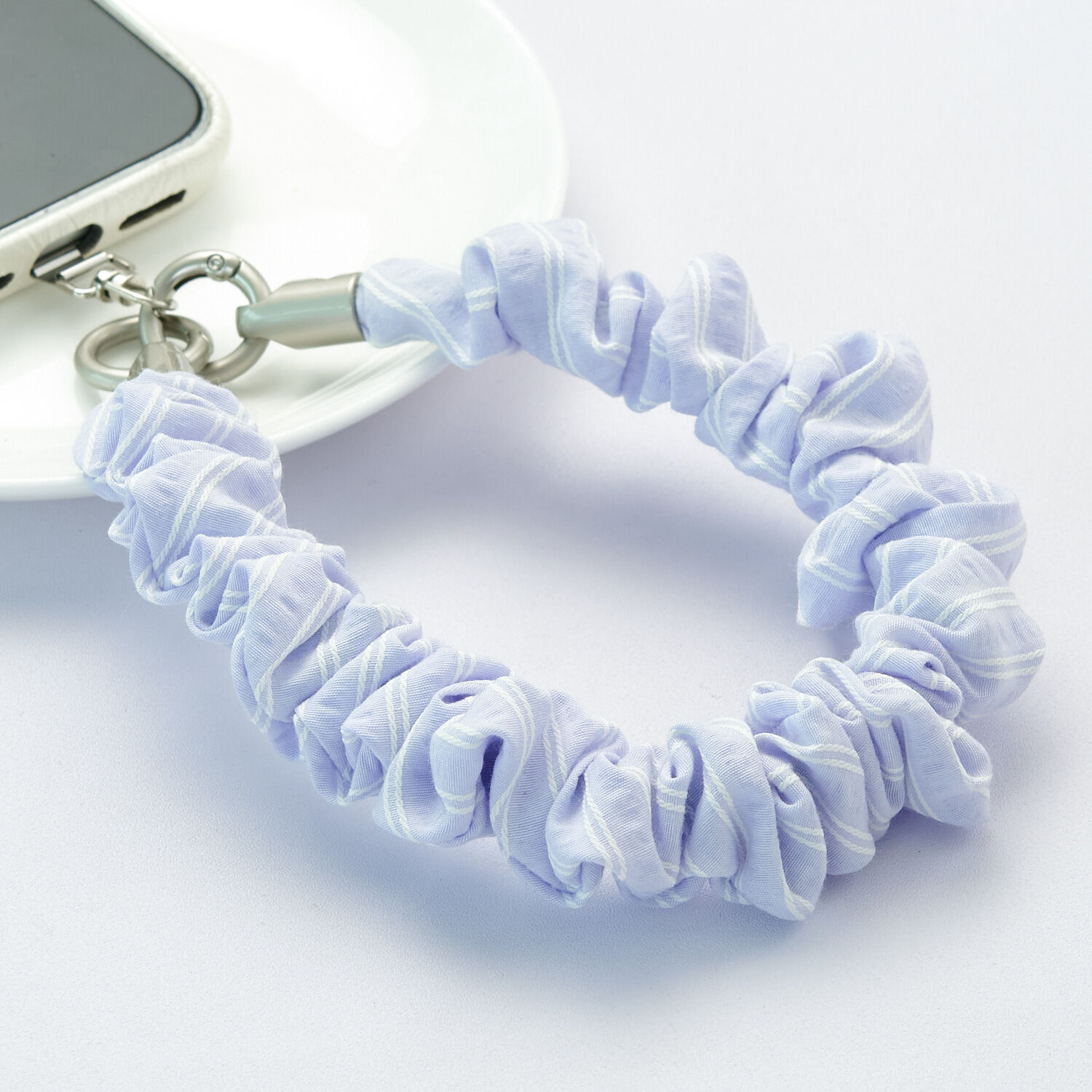 Simple Series Daily Solid Color Stripe Fabric Phone Chain h5 