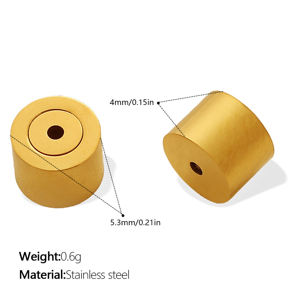 Daily Geometric Shape Stainless Steel Waterproof   Gold Color  Ear Stopper h5 