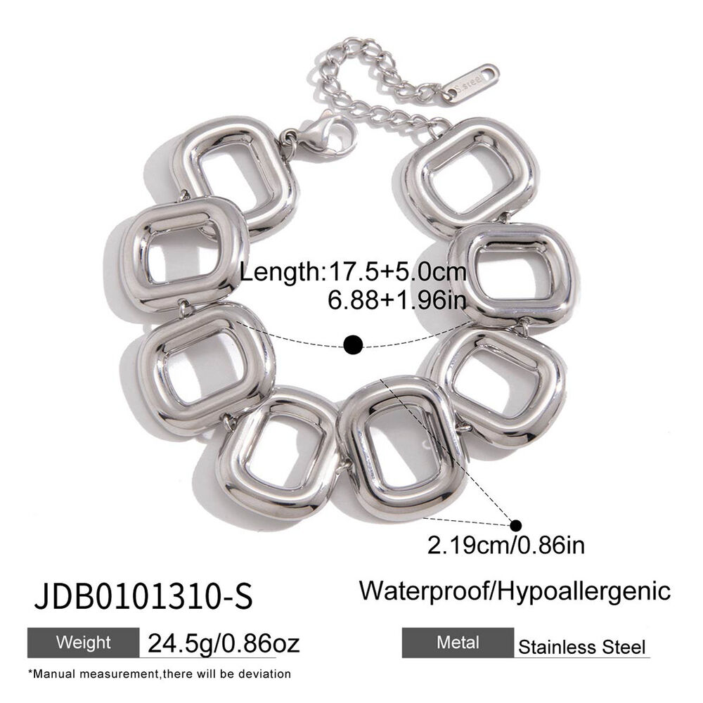 Simple Series Punk Circle Stainless Steel Waterproof Women's Necklaces Sets