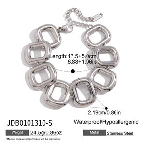 Simple Series Punk Circle Stainless Steel Waterproof Women's Necklaces Sets h5