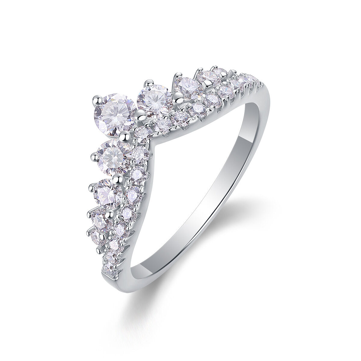 Bagues en moissanite S925 pour femmes, collection Elegant Crown de la Luxueuse Série 2