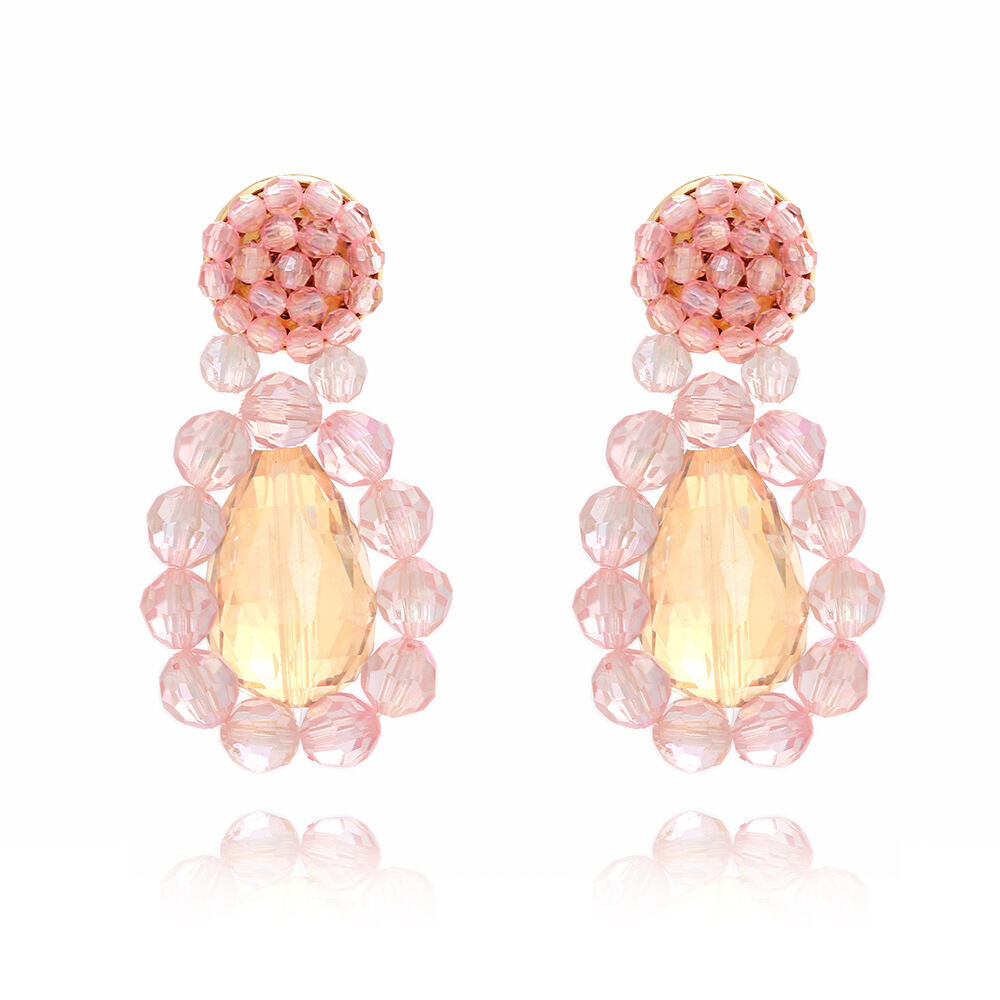 Sweet Crystal Beads Women's Drop Earrings 2
