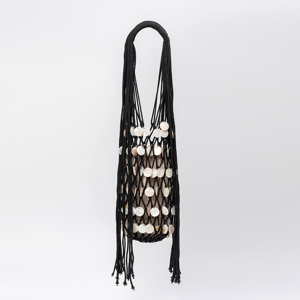 Vacation Style Tassel Woven Tassel Hollowed-Out Woven Sea Shells Women's Round Bag