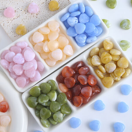 1 Bag Heart Gradient Color Acrylic Jewelry Beads(10 beads a bag)