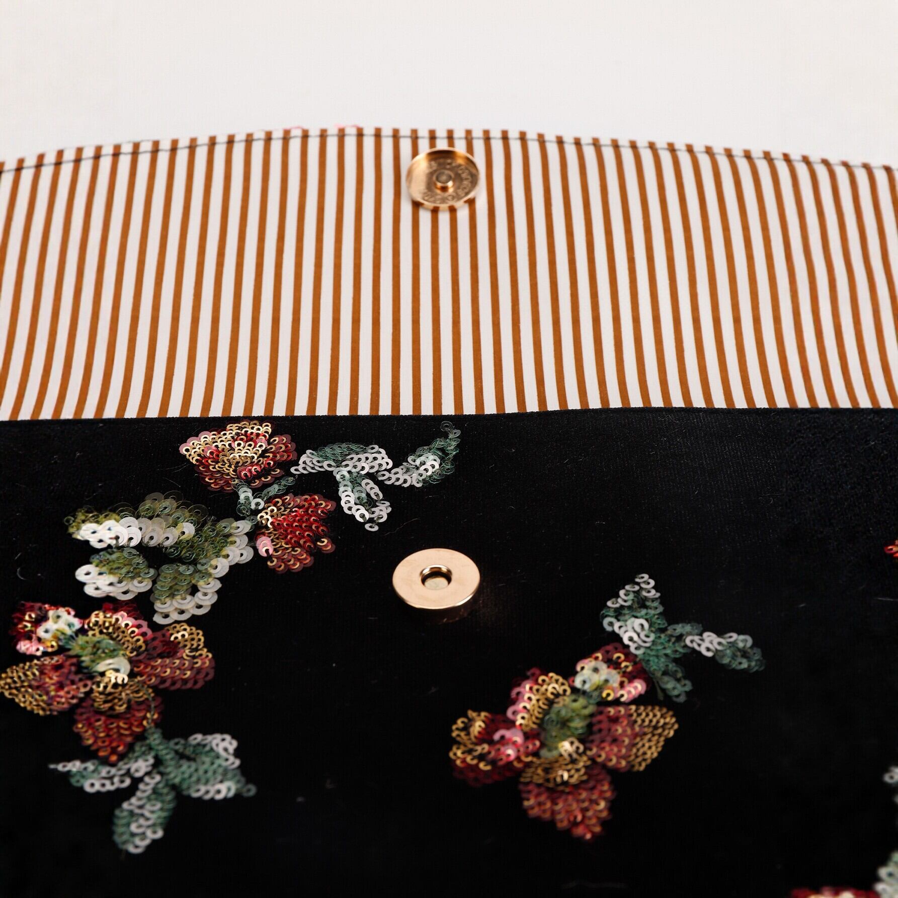 Evening Style Sequin Flower Beads Polyester Women's East-west Bag 2
