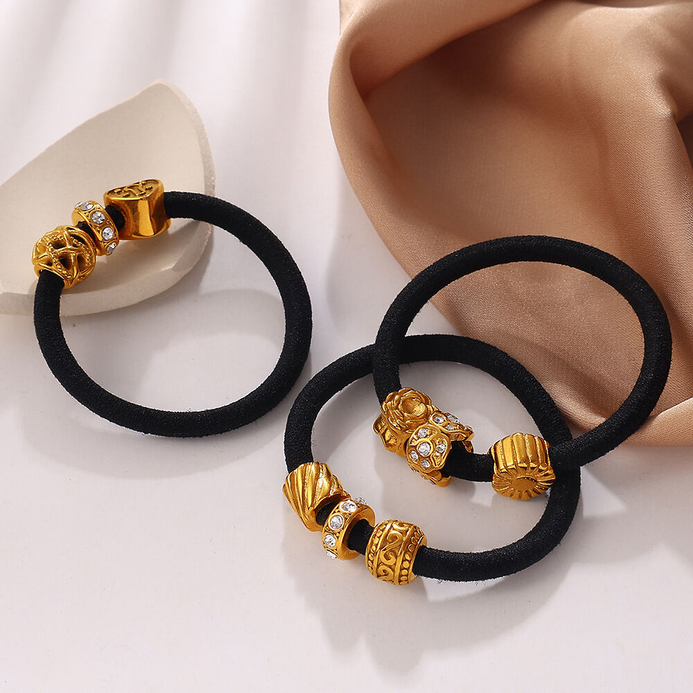 Simple  Flower Irregular Shape Crown Stainless Steel   Gold Color  Women's Scrunchies Picture3