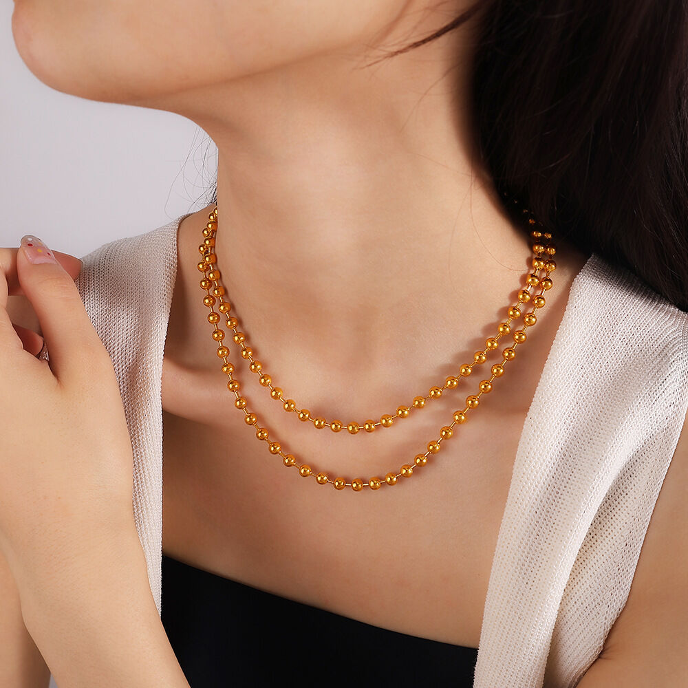 Simple Series Daily Irregular Shape Stainless Steel Waterproof   Gold Color  Women's Jewelry Sets h5 Picture3