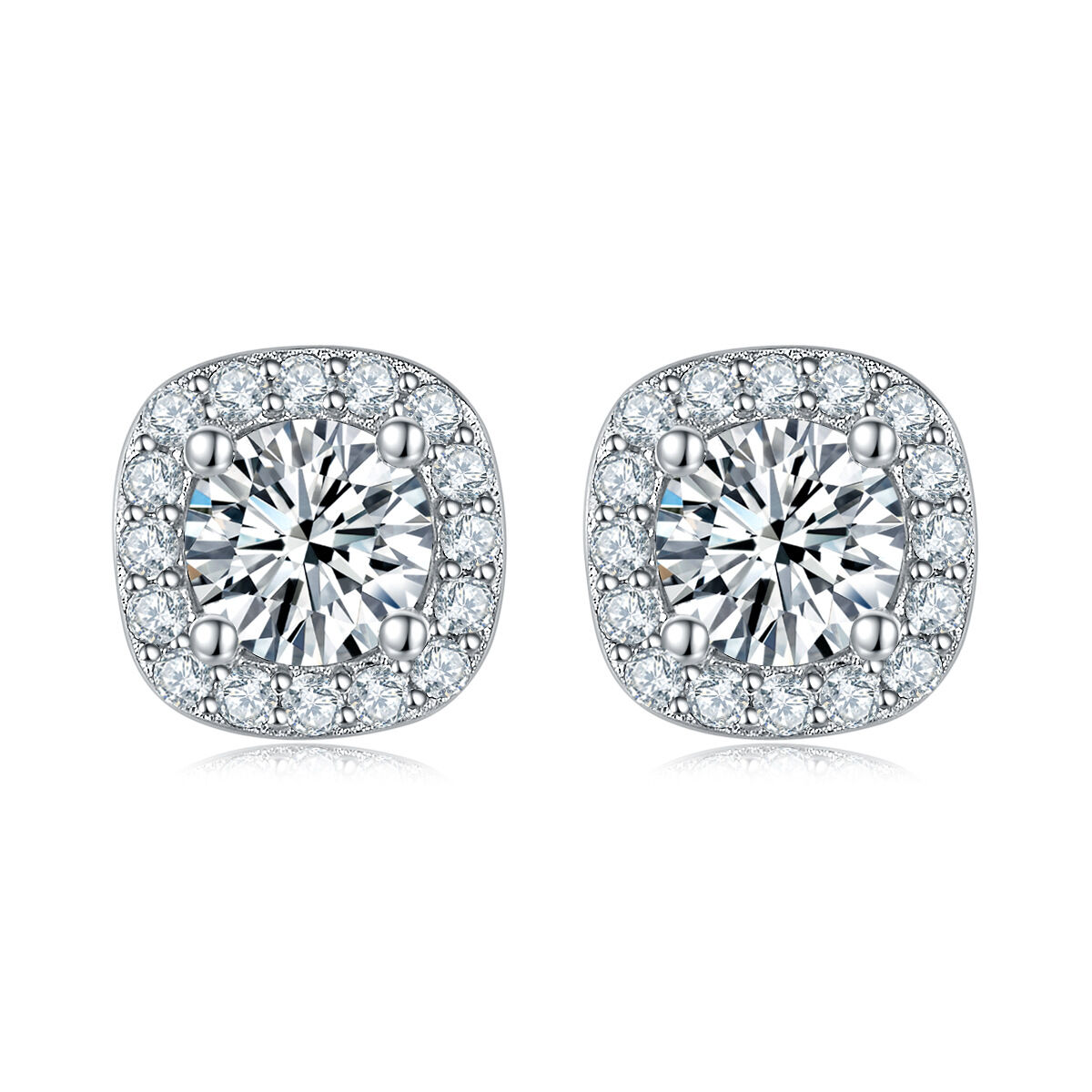 Luxurious  Simple Star Circle Rectangle S925 Moissanite Women's Moissanite Earrings h5 