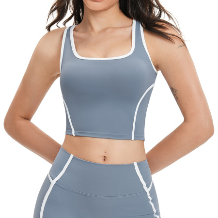 High Bounce Sporty Color Nude Feel Cross Pleated High Clash Sports Bras