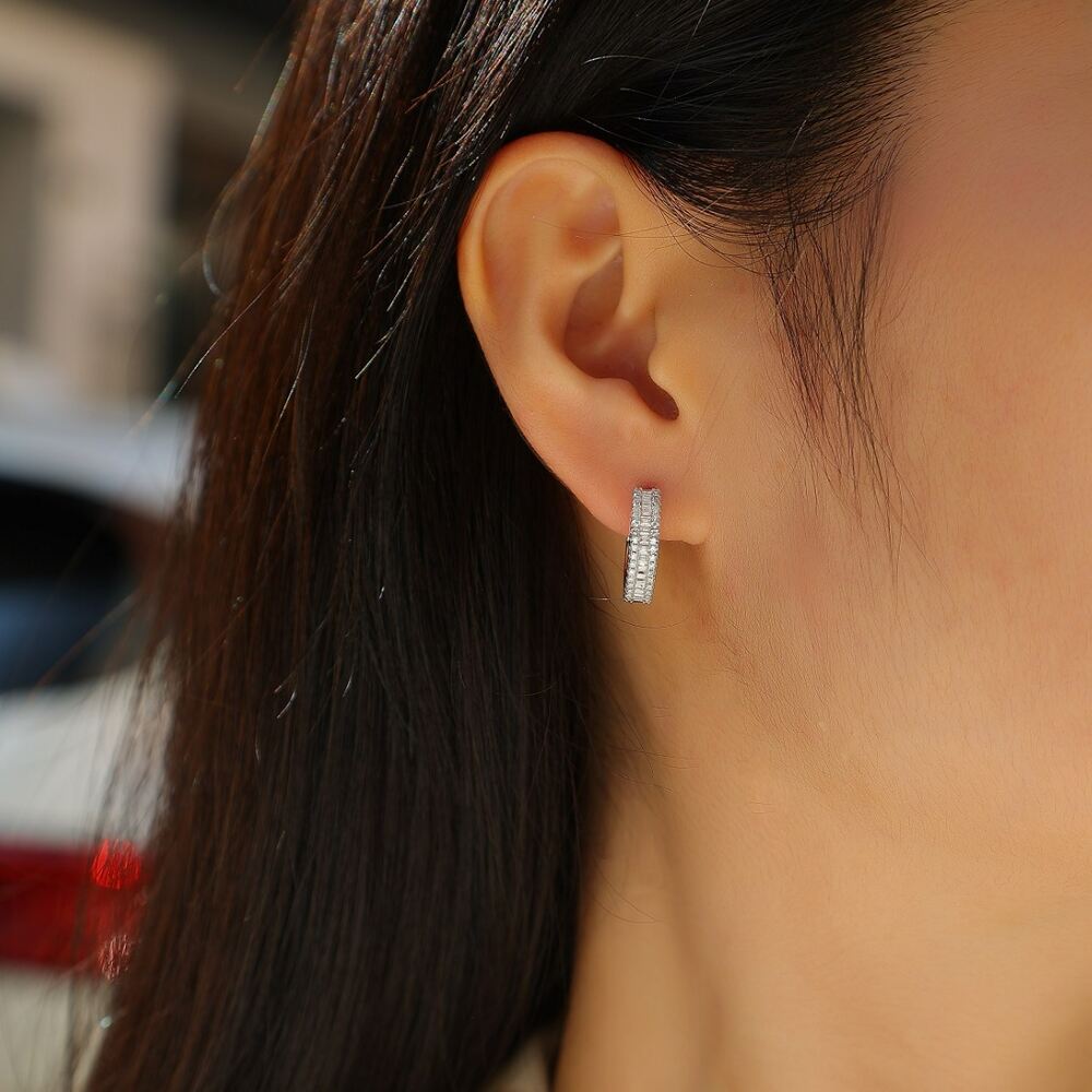 Luxurious Series Classic Circle S925 Moissanite Women's Moissanite Earrings h5Picture3