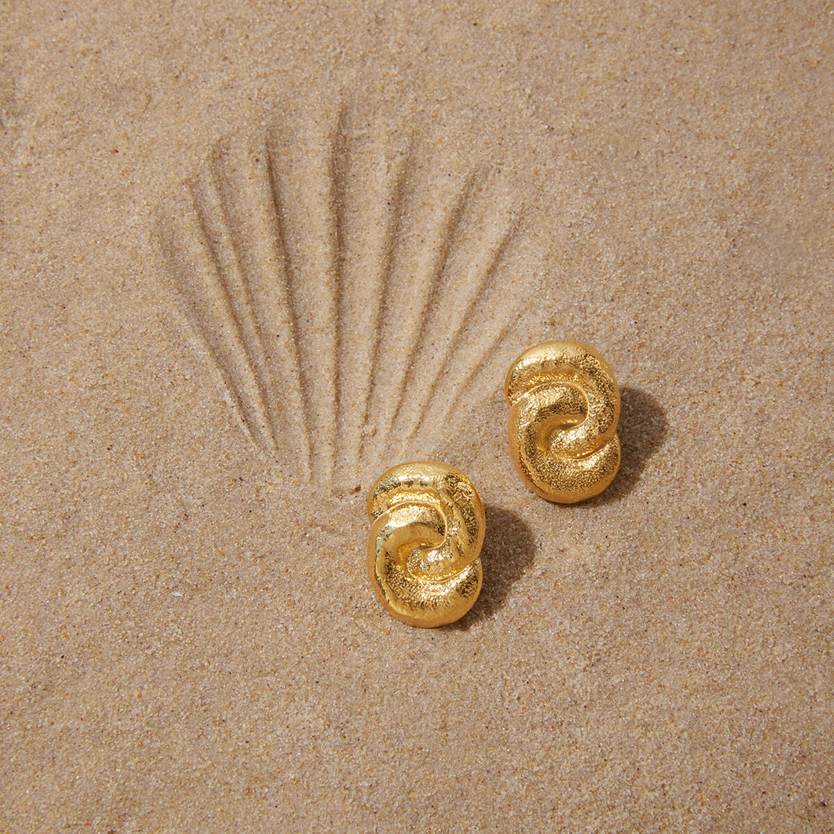 Twist Stainless Steel Waterproof Gold Color Women's Stud Earrings Picture5