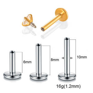 Simple Geometric Shape Stainless Steel Waterproof Gold Color Zircon Women's Piercing Earrings h5 Picture6