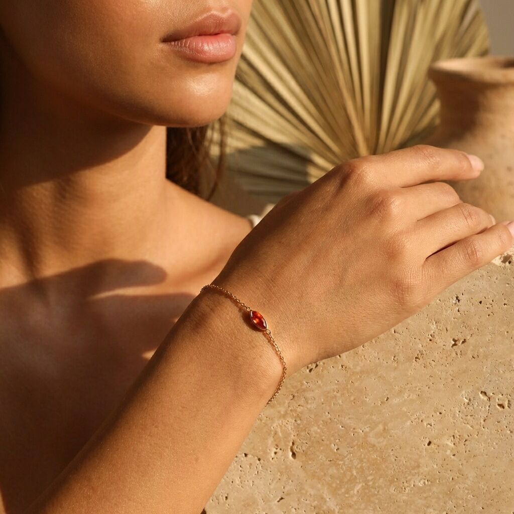 Simple Series Daily Irregular Shape Stainless Steel Waterproof   Gold Color  Women's Chain Bracelets
